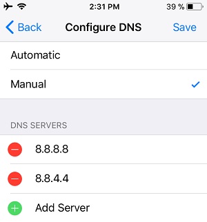 將您的 DNS 變更為 Google 公用伺服器