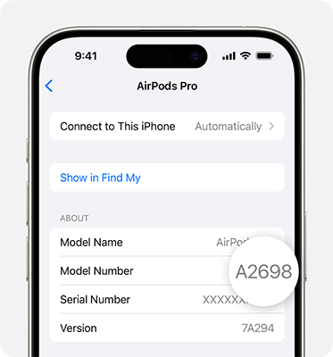檢查 airpods 型號