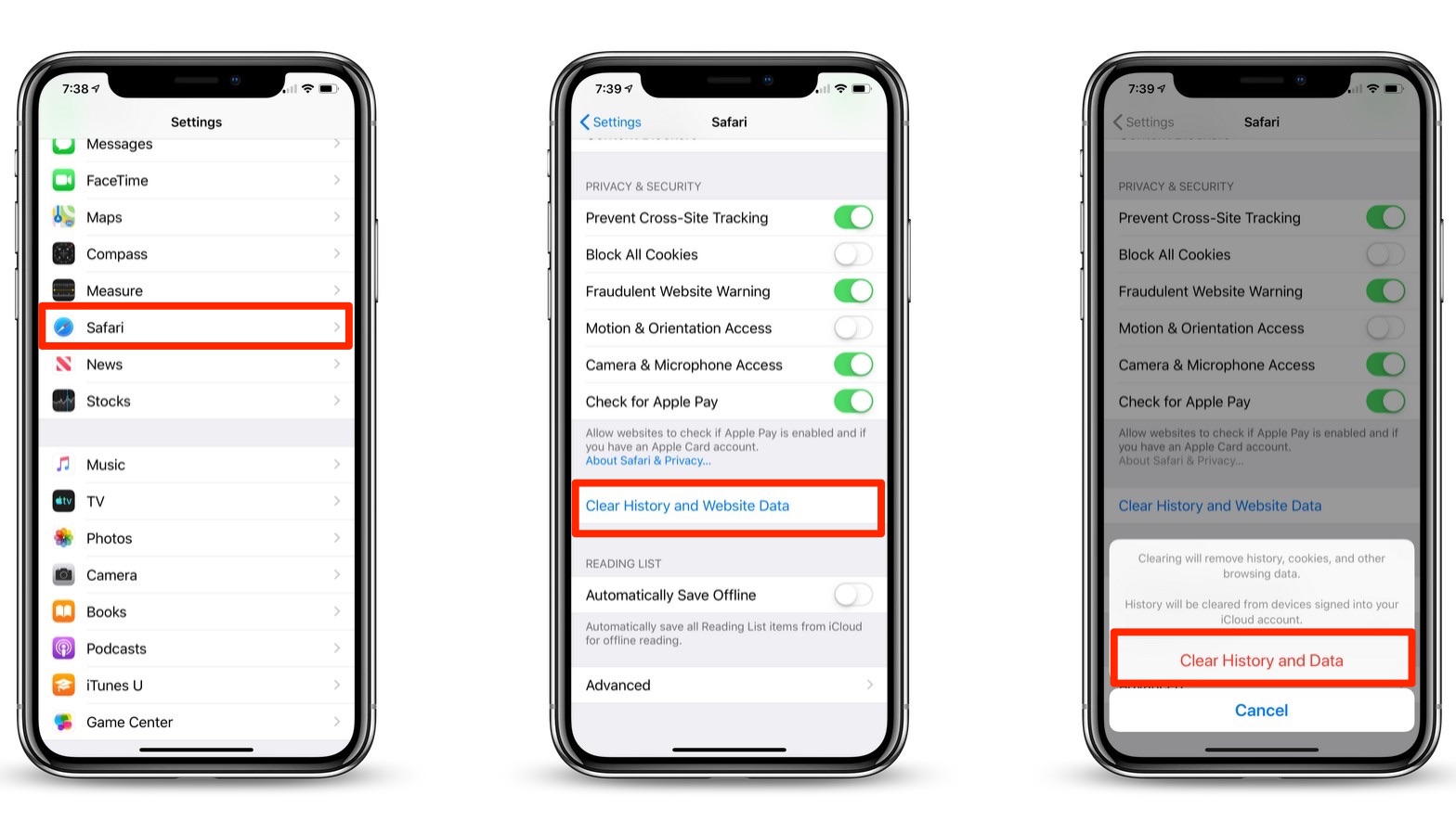 清除 iPhone 上的 Safari 緩存