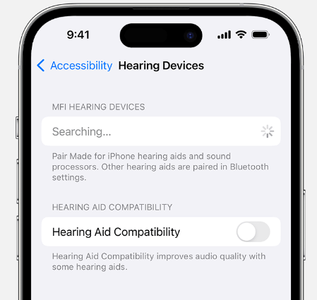 關閉 iphone 上的助聽器模式