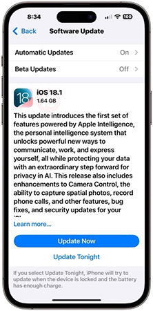 將 iOS 更新到最新版本
