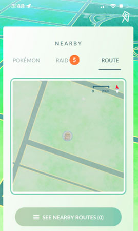 pokemon go 附近的菜單