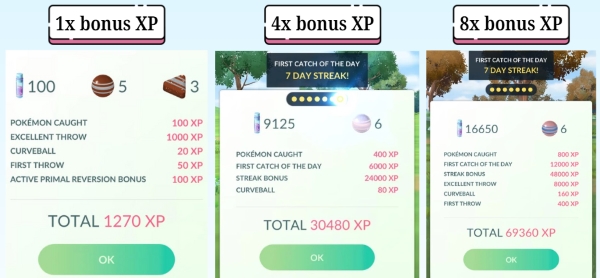 透過寶可夢 go Excellent 投球獲得大量經驗值